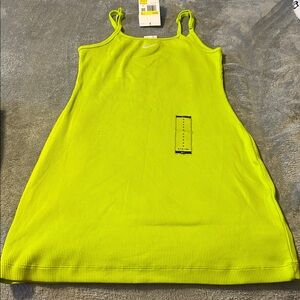 Nike Bright Lime Ribbed Dress